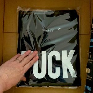 Black tee shirt F the rest NEW